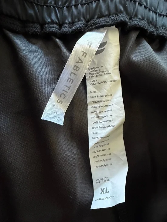 Fabletics Black Vegan Leather High-Waisted Short - Picture 7 of 8